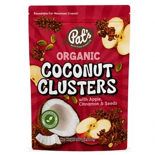 Knuspriger Bio-Snack, Apfel und Zimt, 140 g, Pat's