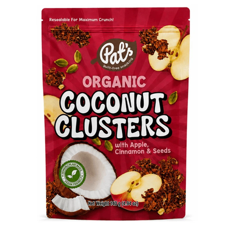 Knuspriger Bio-Snack, Apfel und Zimt, 140 g, Pat's