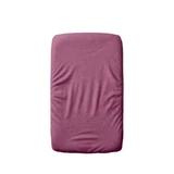 2-in-1-Spannbetttuch aus doppellagiger Baumwolle mit Gummizug und wasserdichtem Futter, 50 x 90 cm, lila, Twindeco