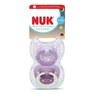 Juego de chupetes clásicos «First Choice» de Day&Night, rosa, 0-6 meses, paquete de 2, Nuk