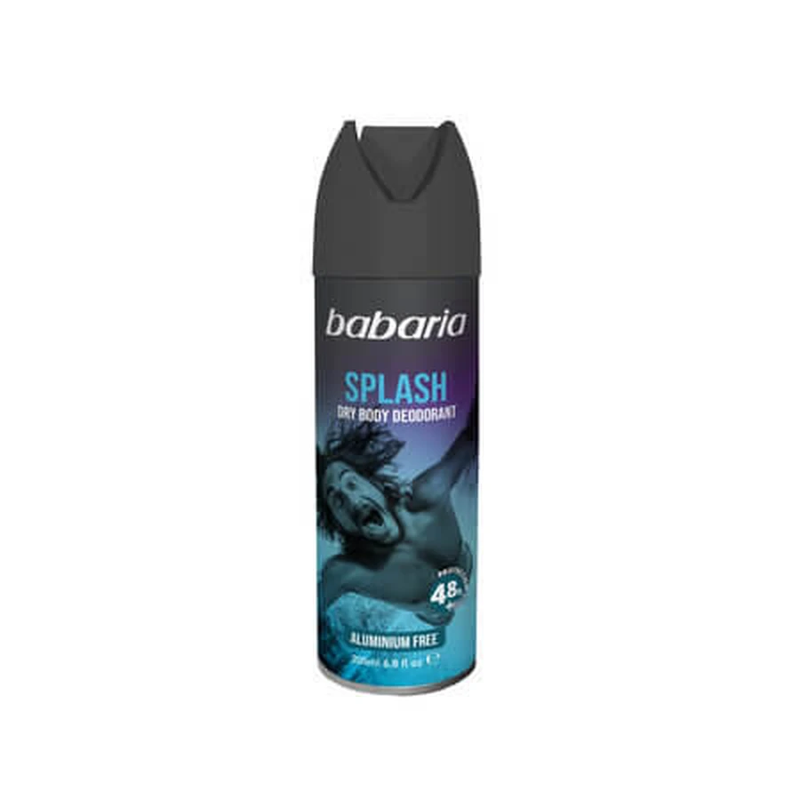 Déodorant en spray sans aluminium pour hommes, protection 48 heures « Splash », 200 ml, Babaria