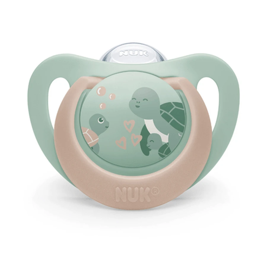 First Choice Silicone Pacifier, Turtle, 18–36 months, 1 piece, Nuk