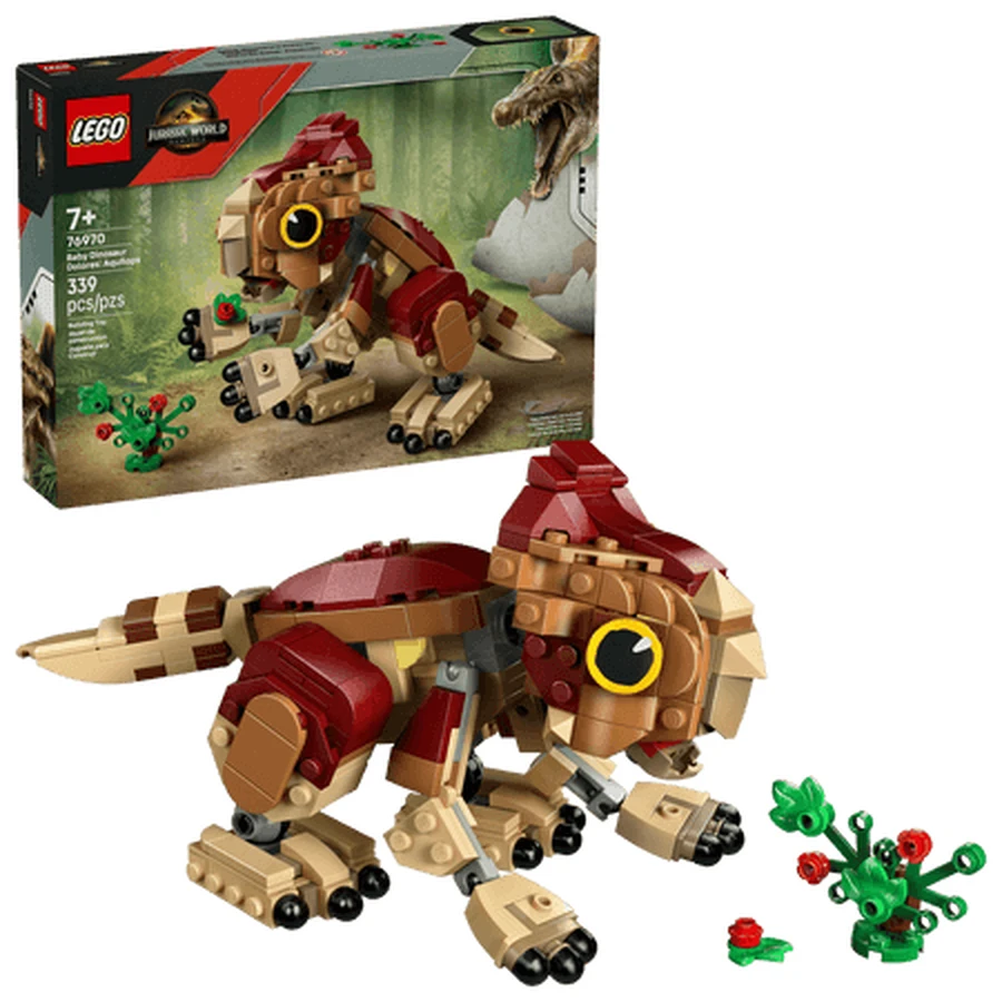 Jurassic World Dolores Aquilops Dinosaur Hatchling, Ages 7+, 339 pieces, Lego