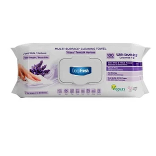 Toallitas húmedas multiusos, lavanda, 100 unidades, frescor intenso