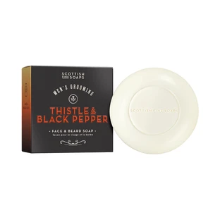 Thistle & Pepper Solid Face and Beard Soap, 100 g, Scottish Fine Soaps