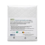 Waterproof Knitted Mattress Protector, 120 x 60 cm, White, Saltsib