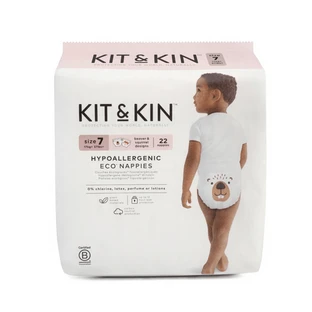 Couches écologiques hypoallergéniques, taille 7, à partir de 17 kg, lot de 22, Kit&Kin