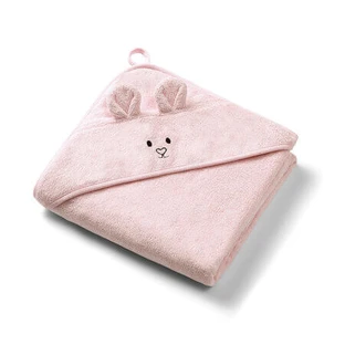 Bamboe badhanddoek met capuchon, 100 x 100 cm, roze, vanaf 0 maanden, Babyono