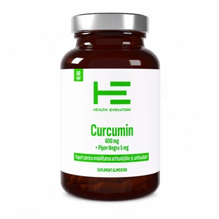 Curcumine 600 mg + zwarte peper 5 mg, 60 capsules, Health Evolution