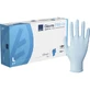 Guantes de examen de nitrilo con forro de fibra natural de avena, sin talco, talla L, azul, 100 unidades, Abena