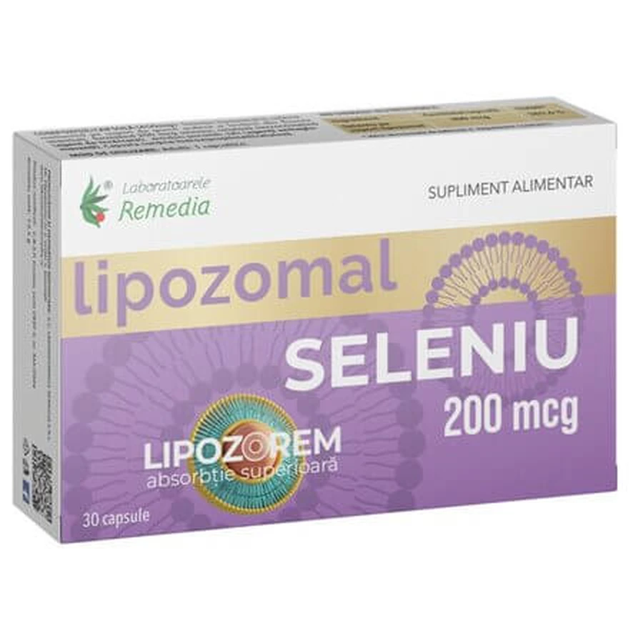 Liposomal Selenium, 200 mcg, 30 capsules, Remedia