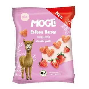 Biologische maïspuffs met aardbeien, 30 g, Mogli