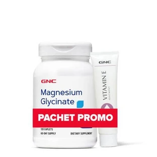 Pommade au glycinate de magnésium 200 mg + vitamine E, 120 gélules + 50 g, GNC