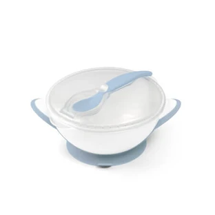 Bol avec ventouse et cuillère, bleu, à partir de 6 mois, Babyono