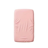 2-in-1-Spannbetttuch aus doppellagiger Baumwolle mit Gummizug und wasserdichtem Futter, 50 x 90 cm, rosa, Twindeco