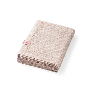 Knitted Bamboo Blanket, 75x100 cm, Beige, Babyono