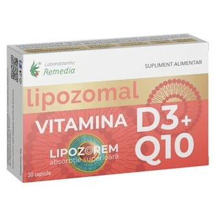 Vitamin D3 + Q10 liposomal, 30 Kapseln, Remedia