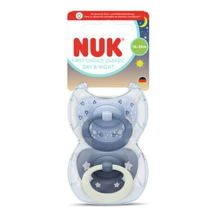 Day&Night First Choice Classic Pacifier Set, Blue, 18–36 months, 2 pieces, Nuk