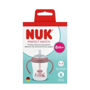 Vaso de transición «Perfect Match» con asas y pajita, rosa, a partir de los 8 meses, 150 ml, Nuk