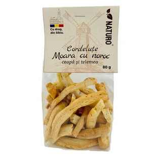"Moara cu Noroc" Ui- en Telemea-kaassliertjes, 80 g, Naturo