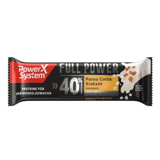 Barrita proteica con cobertura de chocolate con leche y vitaminas Full Power, Panna Cotta, 70 g, PowerX System