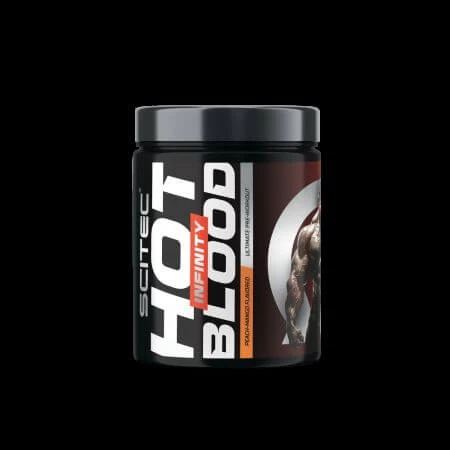Hot Blood Infinity Caffeine-Infused Pre-Workout, Peach-Mango, 350 g,…