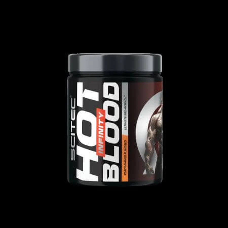 Hot Blood Infinity Pre-Workout met cafeïne, perzik-mango, 350 g, Scitec Nutrition
