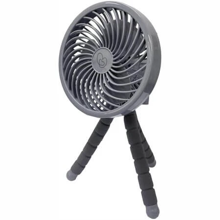Portable Fan with Safety Guard and Flexible Legs, Gray, Dreambaby