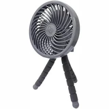 Draagbare ventilator met veiligheidsrooster en flexibele poten, grijs, Dreambaby
