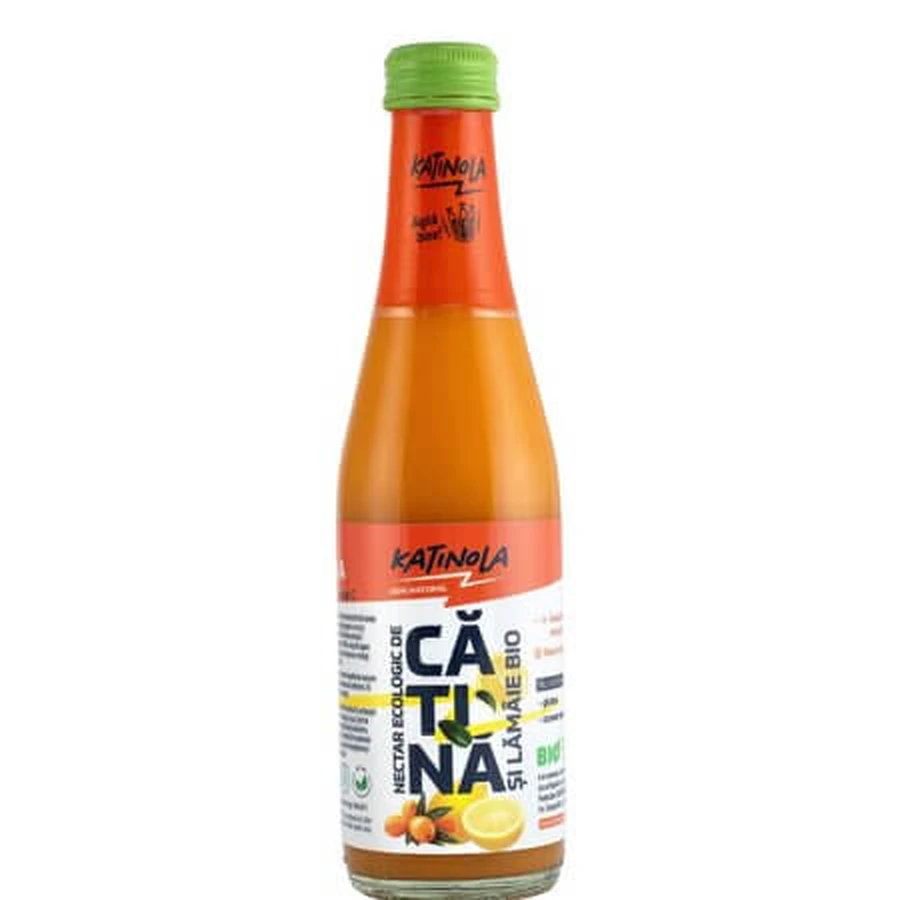 Bio-Sanddornnektar mit Zitrone, 250 ml, Katinola