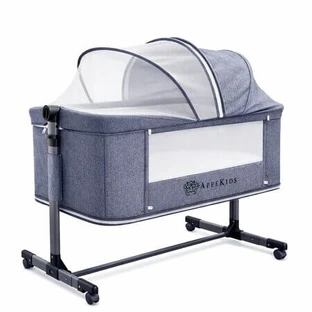 Dreamy 4-in-1 Co-Sleeper, Gray, 0–12 months, AppeKids