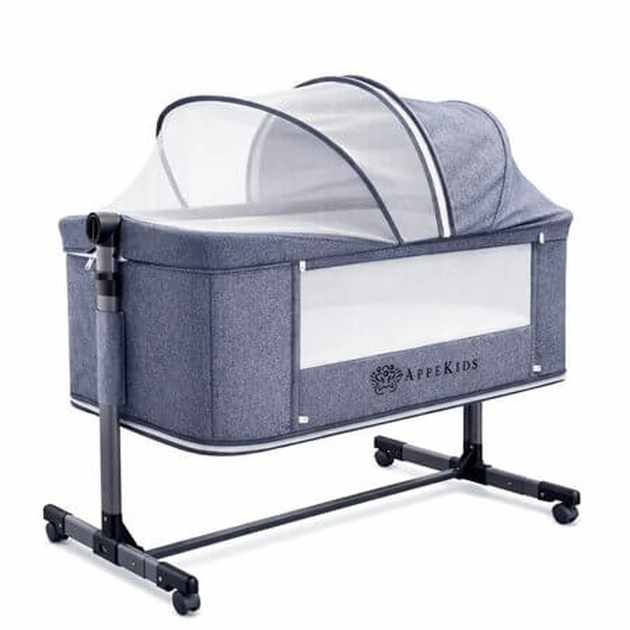 Dreamy 4-in-1 Co-Sleeper, Gray, 0–12 months, AppeKids
