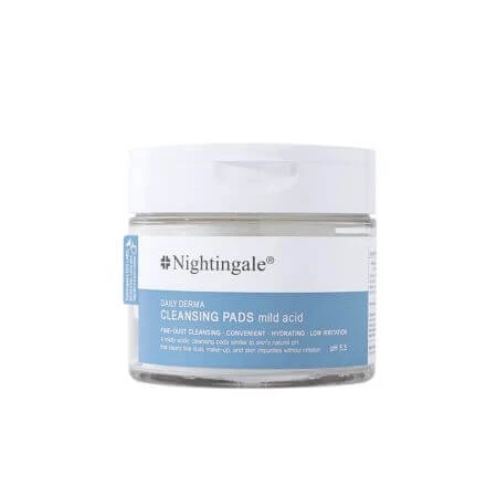 Photos - Facial / Body Cleansing Product Nightingale Daily Derma pH 5.5 Moisturizing Facial Cleansing Wipes, 70 Count, 