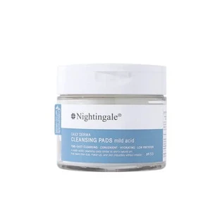 Dischete pentru curatarea tenului pH 5.5 cu efect hidratant Daily Derma, 70 bucati, Nightingale