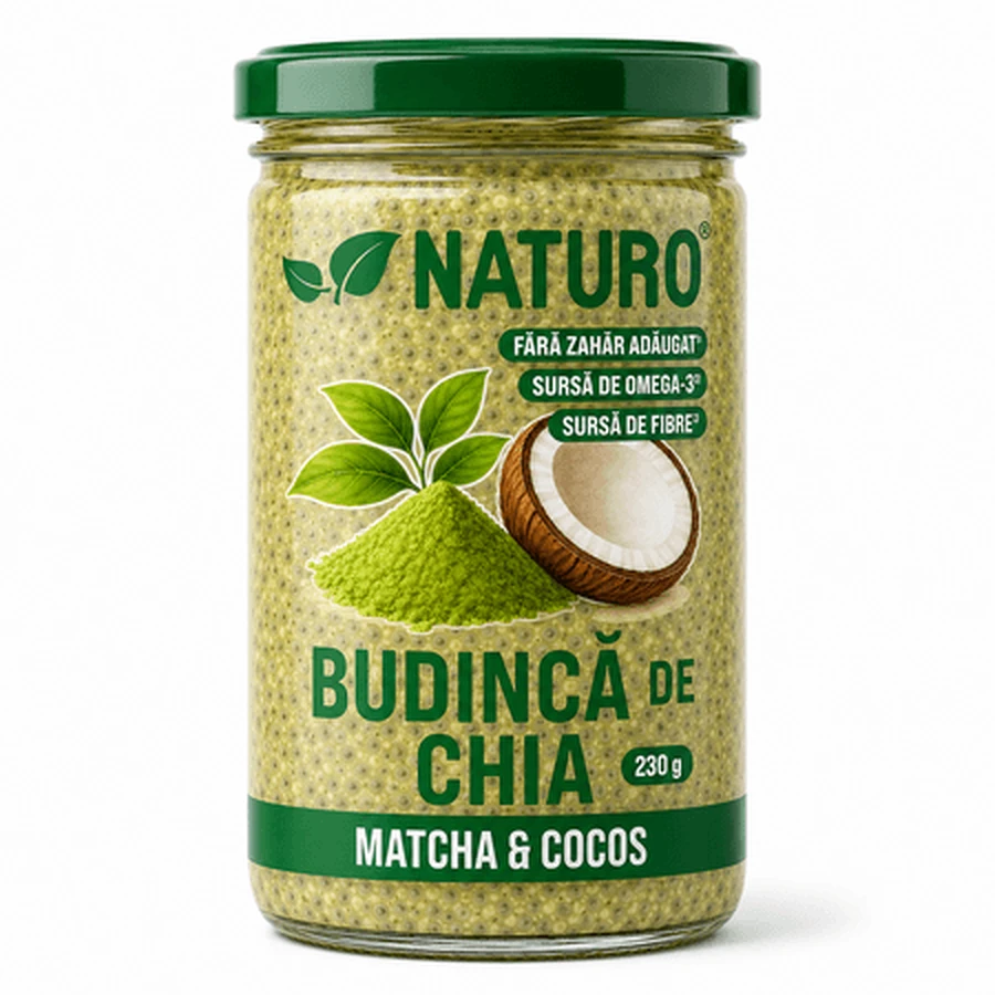 Pudding au matcha et au chia, 230 g, Naturo