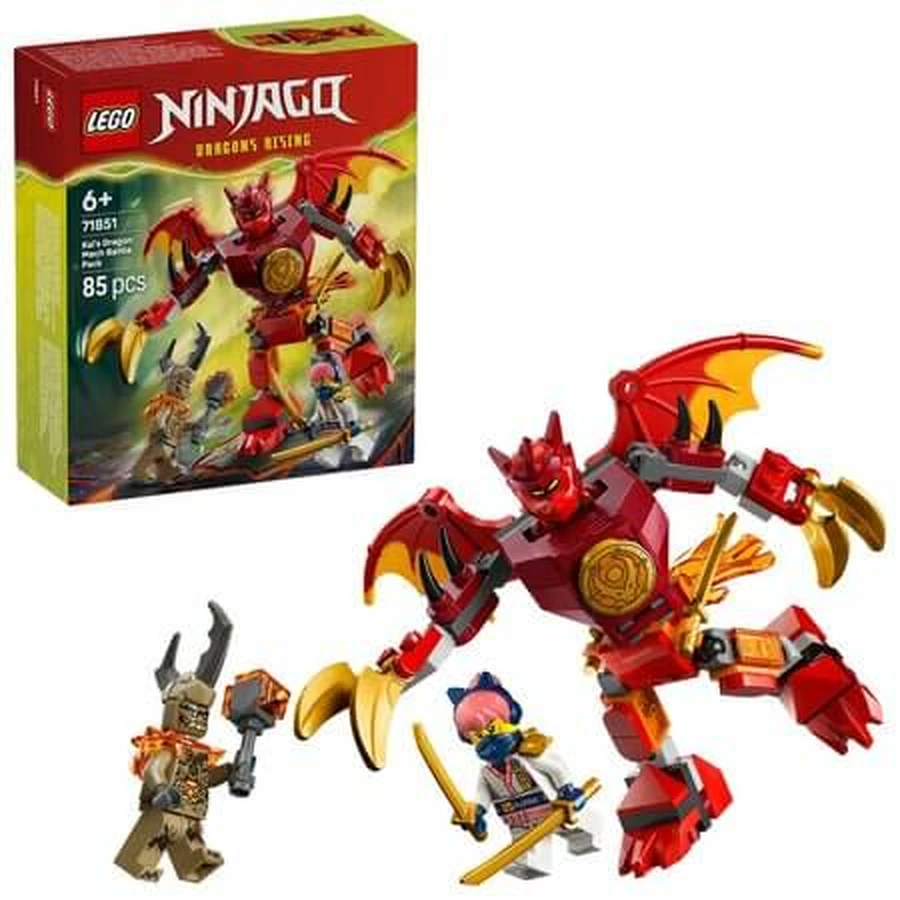 Kai's Dragon Robot Battle Set, vanaf 6 jaar, 71851, 85 onderdelen, Lego Ninjago