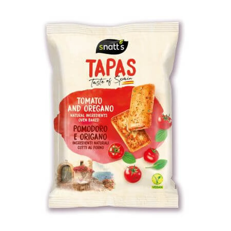 Tapas-Snacks mit Tomaten und Oregano, 80 g, Snatt's