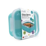 Glass container with non-slip sleeve, Blue, Melii