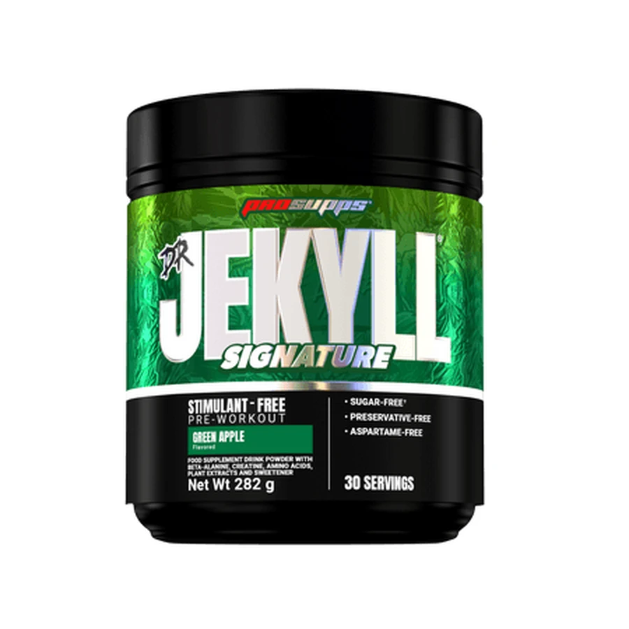 Dr. Jekyll Signature koffeinfreies Pre-Workout-Produkt, Grüner Apfel, 282 g, Prosupps
