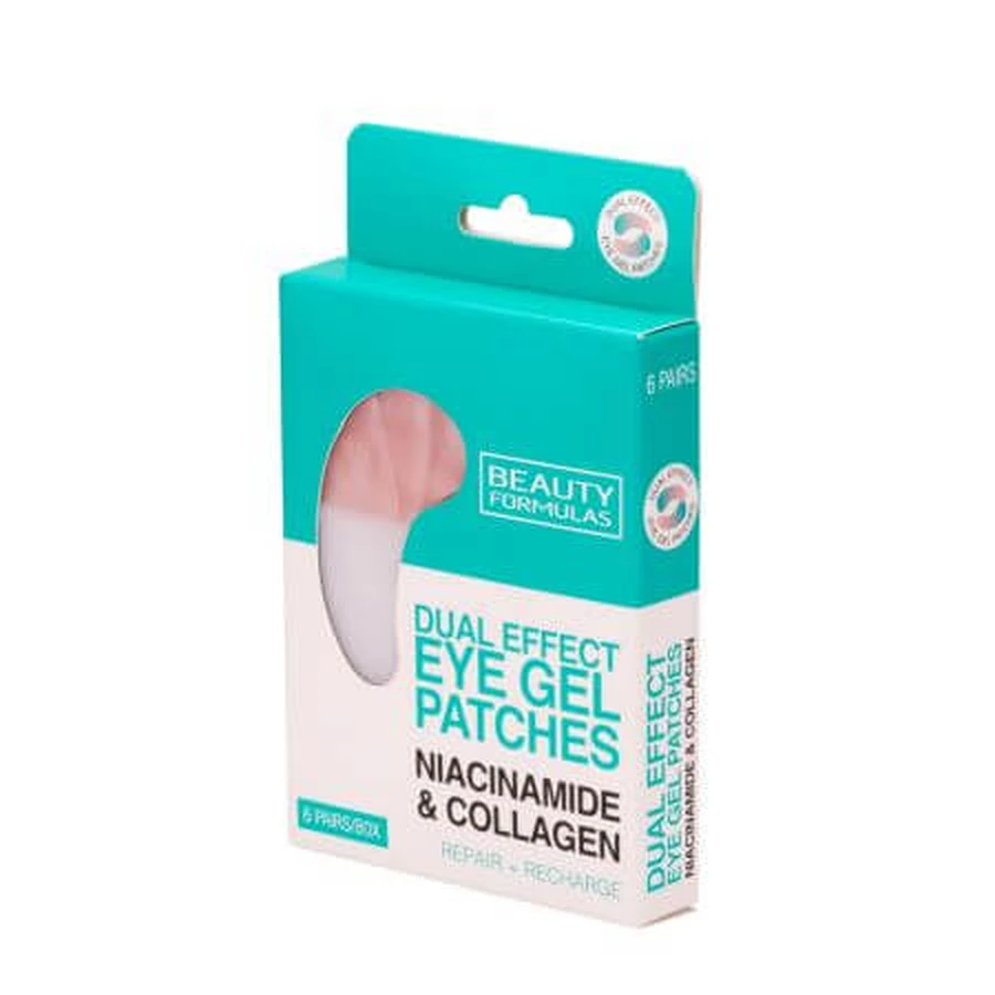 Ooggelpads met dubbele werking, met niacinamide en collageen, 6 paar, Beauty Formulas