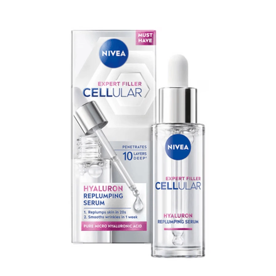 Hyaluron Replumping Cellular Expert Filler Anti-Wrinkle Serum, 30 ml, Nivea
