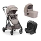 Cochecito 3 en 1 Seety con silla de coche Kory Plus I-Size 87146, color Sandshell, a partir de 0 meses, Chicco