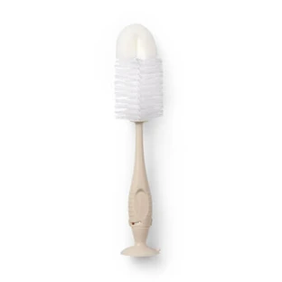 Fles- en speenborstel met zuignap, crèmekleurig, 1 stuk, Babyono