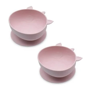 Juego de 2 cuencos de silicona con ventosas, con diseño de unicornio, juego de 2 piezas, Melii