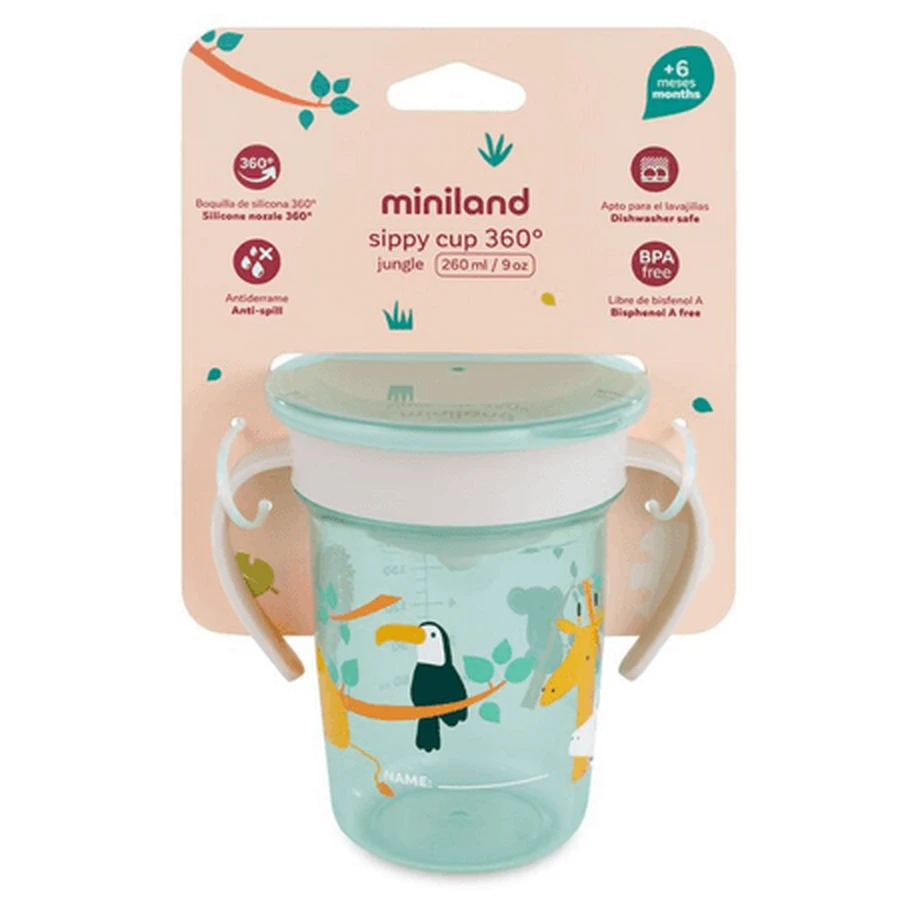 Vaso de transición antiderrame, Jungle, a partir de los 6 meses, 1 unidad, Miniland