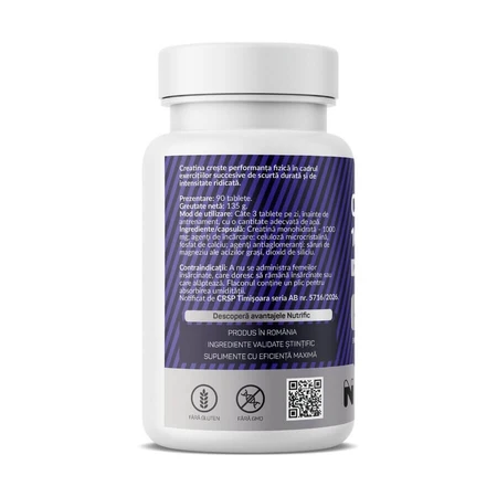 Creatine 1000 Monohydrate, 90 tablets, Nutrific
