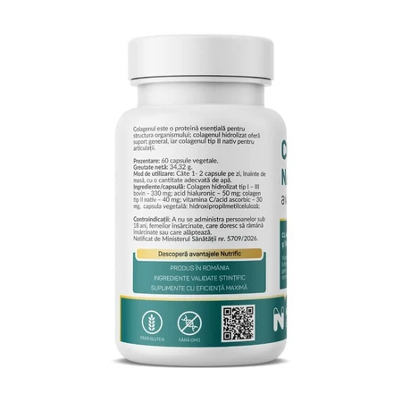 Advanced Type II Collagen x 60 vegetarische capsules van Nutrific