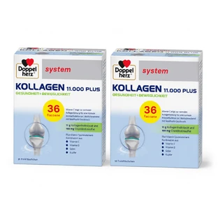 Doppelherz System Collageen 11.000 Plus Voordelenpakket, 2 x 36 capsules