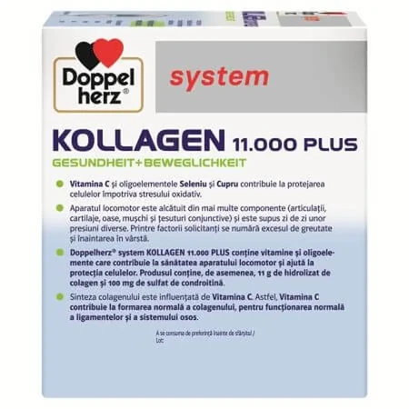 Doppelherz System Collageen 11.000 Plus Voordelenpakket, 2 x 36 capsules