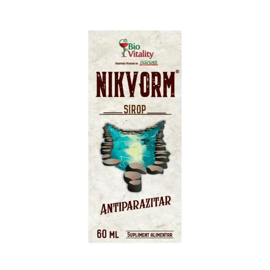 Paquete económico de jarabe Nikvorm: 3 botellas de 60 ml Bio Vitality